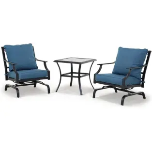 3-Piece Patio Set with Motion Chairs & Side Table