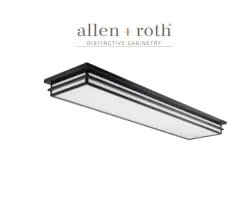 Allen + Roth Phoebe 1 -Light 48-in Matte Black Integrated LED Flush Mount Light