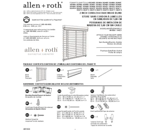 allen and roth blinds cordless