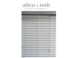 Allen + Roth Cordless White Faux Wood Blinds, 2.5-Inch Slats