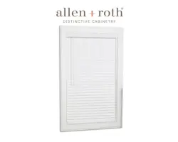 Allen + Roth 34x84-Inch Cordless White Faux Wood Blinds