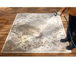 allen + roth Tess 8 x 10 (ft) Loomed Polypropylene Cream Rectangular Indoor & Outdoor Medallion Area rug